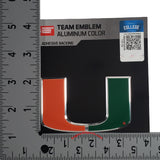 Miami Hurricanes Die Cut Color Auto Emblem