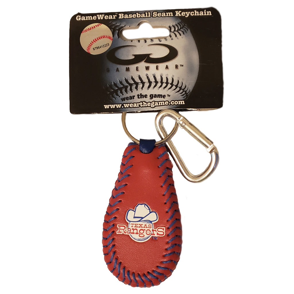 Texas Rangers Team Color Keychain - Retro Logo