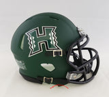 Hawaii Warriors Riddell Speed Mini Helmet - Matte Green